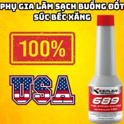 Phụ Gia Súc Béc Xăng KEPLER FUEL SYSTEM CLEANER (105mL) Làm Sạch Buồng Đốt, Tẩy Cặn Carbon Cho Xe Máy