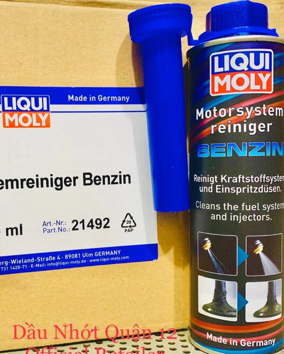 Phụ Gia Súc Béc Xăng, Làm Sạch Kim Phun, Tẩy Muội Than Carbon Liqui Moly Made in Germany