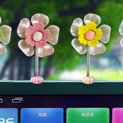 Phụ Kiện Trang Trí Gương Chiếu Hậu Xe Hơi Hình Hoa Cúc, Đồ Decor Hoạt Hình Dễ Thương