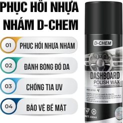 Phục Hồi Nhựa Nhám D-Chem Chính Hãng 450ml Dưỡng & Đánh Bóng Nhựa Nhám Ô Tô, Xe Máy