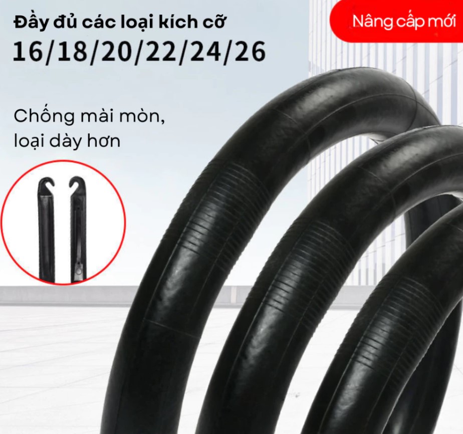 Săm Lốp Xe Đạp Trẻ Em, Chọn Size 12, 14, 16, 18, 20 inch Cao Su Tự Nhiên 1.75 – 2.4 inch