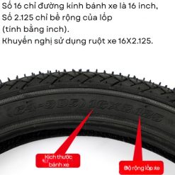 Săm Lốp Xe Đạp Trẻ Em, Chọn Size 12, 14, 16, 18, 20 inch Cao Su Tự Nhiên 1.75 – 2.4 inch