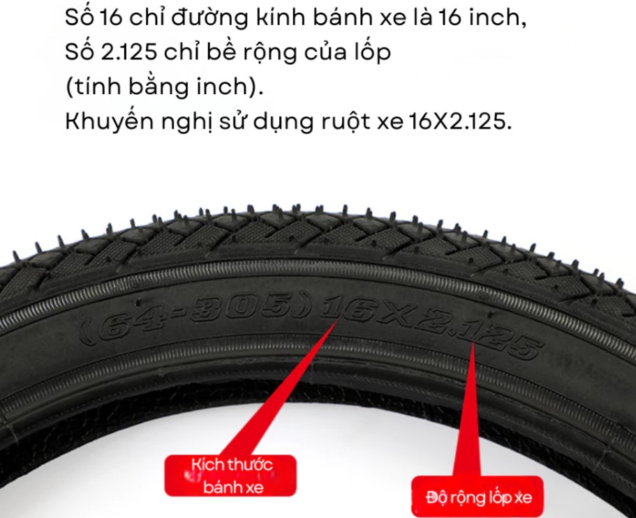 Săm Lốp Xe Đạp Trẻ Em, Chọn Size 12, 14, 16, 18, 20 inch Cao Su Tự Nhiên 1.75 – 2.4 inch