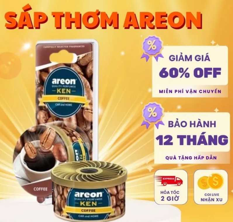 Sáp Thơm Areon Ken Chính Hãng Nước Hoa Ô Tô Cao Cấp Khử Mùi Xe Nhập Khẩu Bulgaria