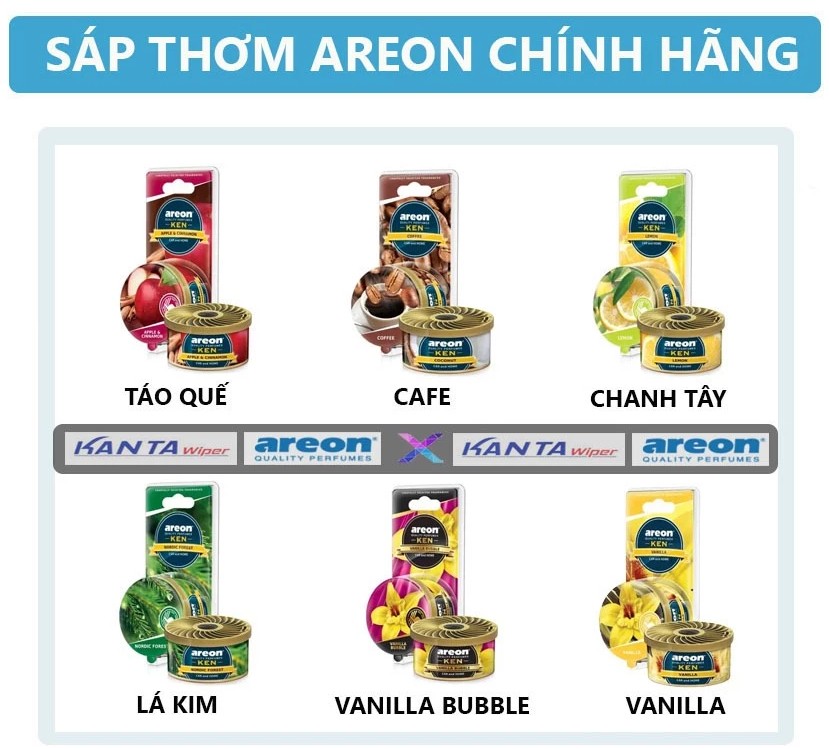 Sáp Thơm AREON Nước Hoa Ô Tô Cao Cấp Khử Mùi Nội Thất Trong Xe Hiệu Quả
