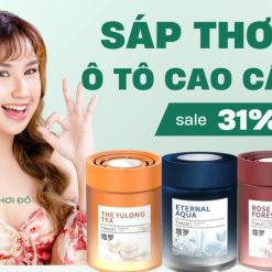 Sáp Thơm Khử Mùi Xe Hơi Ô Tô THALO 3 Mùi Hương Tự Nhiên: Hoa Hồng, Đại Dương, Trà Ô Long