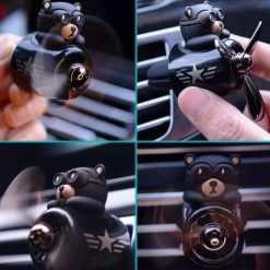 Sáp Thơm Nước Hoa Ô Tô Gấu Hako Kẹp Cửa Gió Điều Hòa Khử Mùi Nội Thất Xe