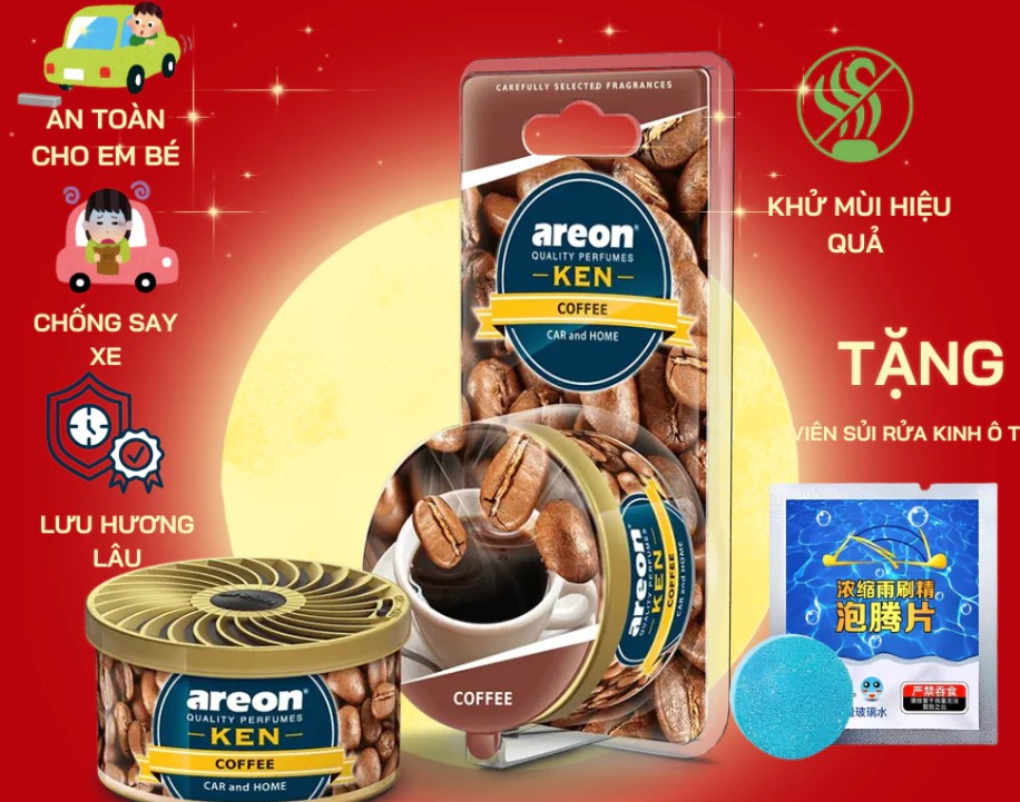 Sáp Thơm Xe AREON Chính Hãng, Hương Nước Hoa Ô Tô Cao Cấp Nhập Khẩu Từ Bulgaria