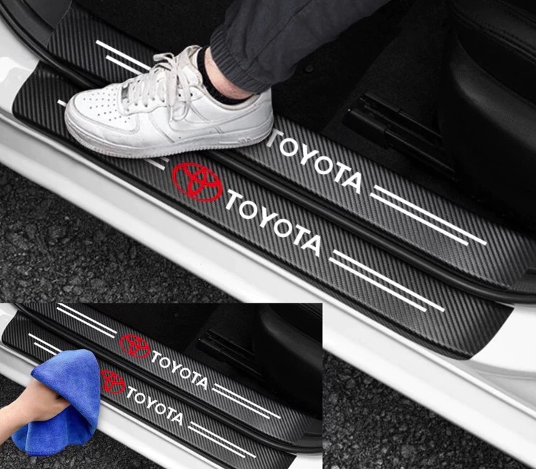 Set 9 Miếng Dán Chống Trầy Sợi Carbon, Bảo Vệ Toàn Diện Cho Xe Hơi