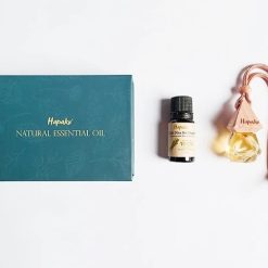 Set Tinh Dầu Sả Chanh Treo Xe Ô Tô, Khử Mùi, Thư Giãn, Nguyên Liệu Tự Nhiên Hapaku