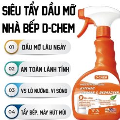 Siêu Tẩy Dầu Mỡ Nhà Bếp D-Chem 500ml, Làm Sạch Dầu Mỡ Cứng Đầu Nhanh Chóng