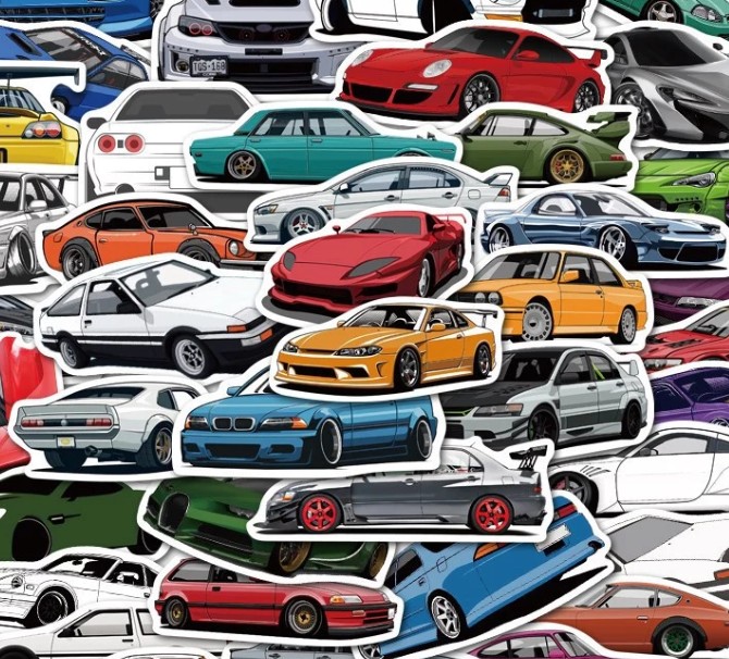 Sticker Xe Phong Cách JDM Graffiti, Quà Tặng Noel, Sinh Nhật, Valentine | Cobra Toys