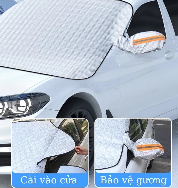 Tấm Che Nắng Kính Lái Ô Tô 3 Lớp Phản Quang, Bạt Phủ Chống Nóng, Chắn Tia UV, Bảo Vệ Nội Thất Xe Hơi