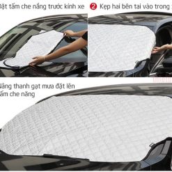 Tấm Che Nắng Kính Lái Ô Tô 3 Lớp Phản Quang, Bạt Phủ Chống Nóng, Chắn Tia UV, Bảo Vệ Nội Thất Xe Hơi