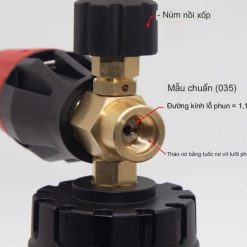 Tâm Phun Bình Bọt Tuyết Inox 304, Đầu Phun Chuyên Dụng Cho Máy Rửa Xe Cao Áp