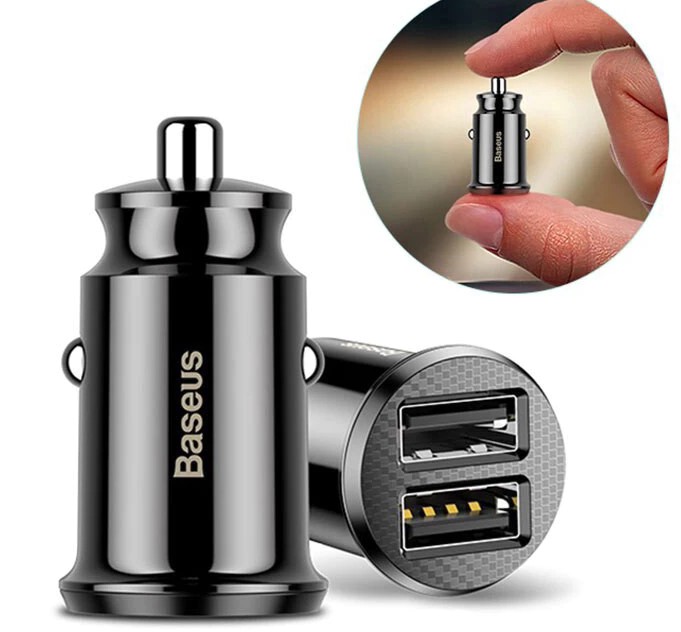 Tẩu Sạc Nhanh Baseus 3.1A 2 Cổng USB Dùng Cho Xe Ô Tô Sạc Tiện Lợi Nhanh