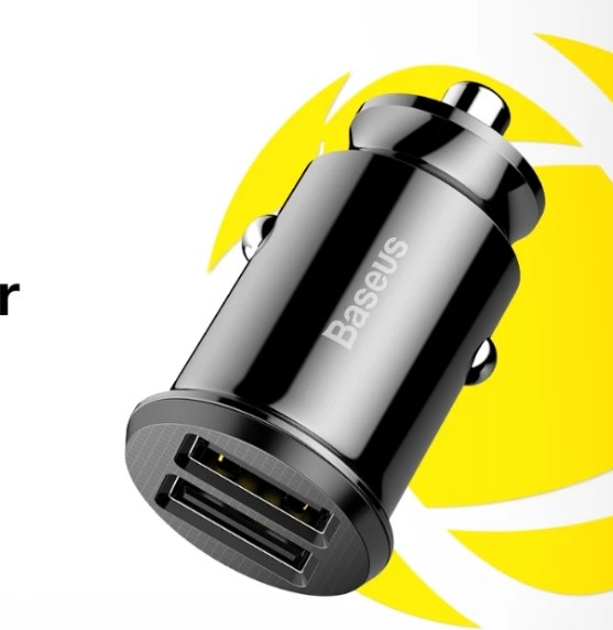 Tẩu Sạc Nhanh Baseus 3.1A 2 Cổng USB Dùng Cho Xe Ô Tô Sạc Tiện Lợi Nhanh
