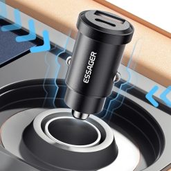 Tẩu Sạc Nhanh Ô Tô Essager 30W USB Type-C Mini 3.0 PD, Sạc Siêu Tốc Cho iPhone, Huawei & Các Thiết Bị Khác