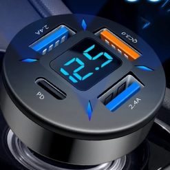 Tẩu Sạc Nhanh Ô Tô SEAMETAL QC3.0 PD 4 Cổng USB 12V – 24V Công Suất 66W Đa Năng