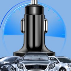 Tẩu Sạc Ô Tô 12V/24V Công Suất Lớn 5 Cổng USB & Type-C PD QC3.0, Có Đèn LED Và Màn Hình Hiển Thị