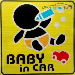 Tem Baby in Car, Sticker Dán Đuôi Xe Ô Tô, Nhiều Mẫu Hình Dễ Thương Cho Gia Đình