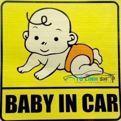 Tem Baby in Car, Sticker Dán Đuôi Xe Ô Tô, Nhiều Mẫu Hình Dễ Thương Cho Gia Đình