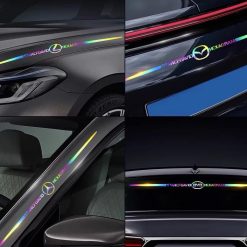 Tem Dán Xe Ô Tô Phản Quang Màu Laser, Decal Trang Trí Logo Hãng Xe, Chống Nước
