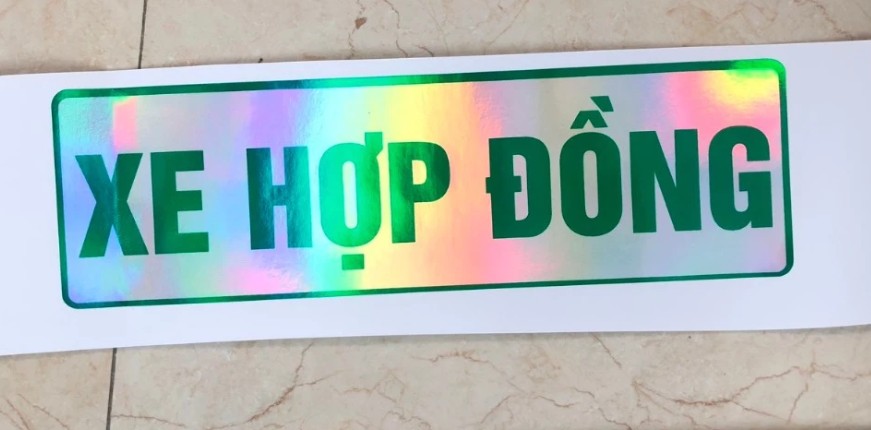 Tem Decal Phản Quang Xe Hợp Đồng, Dán Ô Tô, Taxi, Xe Du Lịch, Chống Phai Màu