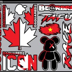 Tem Gấu Bearbrick, Tafu, Race SouthVietnam, Sticker Trang Trí Xe Siêu Hot, Phong Cách “Trend-Team” Cực Chất