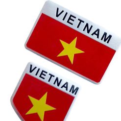 Tem Nhôm, Mika Cờ Việt Nam Dán Trang Trí Xe (Có Sẵn Keo Dán)