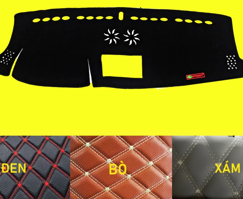 Thảm Chống Nắng Taplo Xe Ford Ranger Xls 2018–2026 Chất Liệu Nhung Và Da Cacbon
