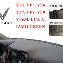 Thảm Taplo Cho Xe Ô Tô VinFast Da Carbon Và Nhung Lông Cừu Cao Cấp