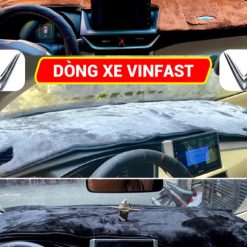 Thảm Taplo Nhung Tuyết Cho Xe VinFast Fadil, LUX A, LUX SA, VF9, VF5, VF8, VFe34, VF6 Chuẩn Form