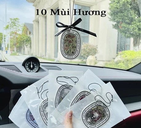Thẻ Nước Hoa Treo Xe Diptyque Lá Thơm Ô Tô Khử Mùi Lưu Hương Lâu, Không Gắt