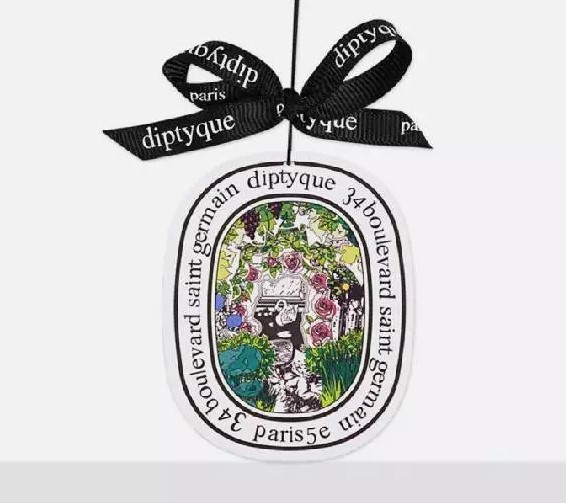 Thẻ Nước Hoa Treo Xe Diptyque Lá Thơm Ô Tô Khử Mùi Lưu Hương Lâu, Không Gắt