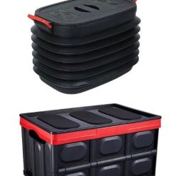 Thùng Đựng Đồ Ô Tô Gấp Gọn Dạng Hộp Đa Năng Có Nắp Đậy Cho Cốp Xe