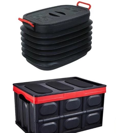 Thùng Đựng Đồ Ô Tô Gấp Gọn Dạng Hộp Đa Năng Có Nắp Đậy Cho Cốp Xe