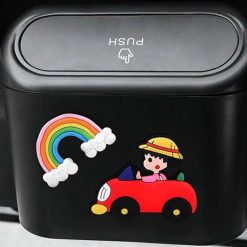 Thùng Rác Mini Gắn Icon Ngộ Nghĩnh Để Trên Ô Tô S079 Nhỏ Gọn, Tiện Lợi