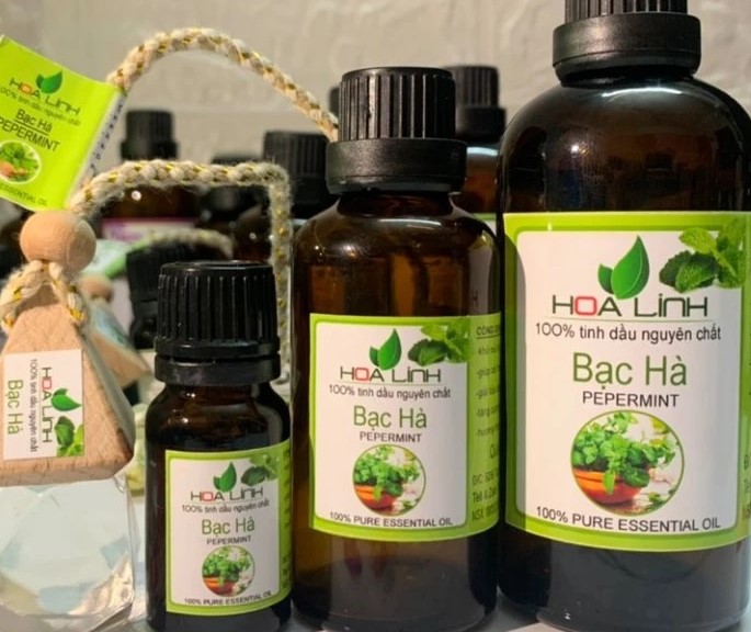 Tinh Dầu Bạc Hà Hoa Linh Nguyên Chất 100%, Tươi Mát, Thanh Lọc, Thư Giãn Tự Nhiên