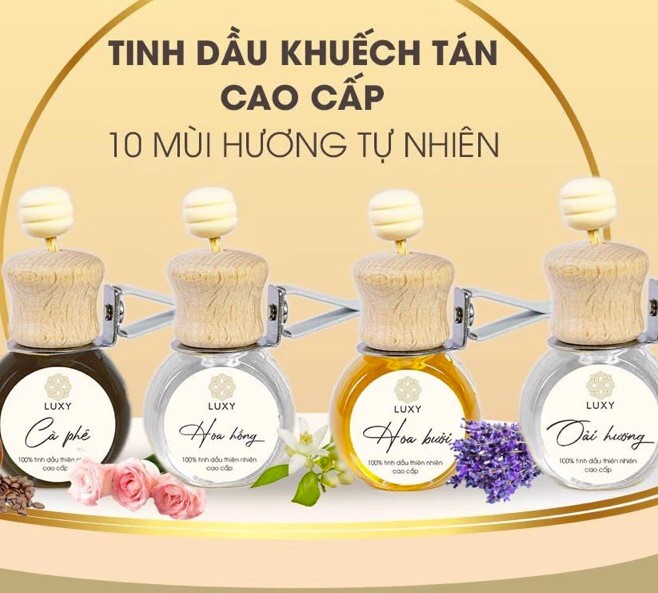 Tinh Dầu Kẹp Khuếch Tán LUXY 12ml, Khử Mùi Ô Tô, Tủ Quần Áo và Thơm Phòng