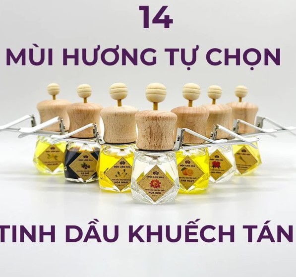 Tinh Dầu Khuếch Tán Ô Tô Mộc Liên Hoa 9ml, Khử Mùi Xe Hơi & Làm Thơm Không Gian