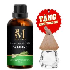 Tinh Dầu Sả Chanh Mocotics 50ml Nguyên Chất 100% Thiên Nhiên, Xông Phòng, Tặng Lọ Treo Xe