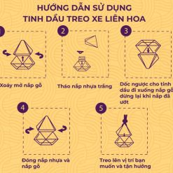 Tinh Dầu Thiên Nhiên Liên Hoa Treo Xe 9ml, 13 Mùi Organic, Khử Mùi Xe Ô Tô