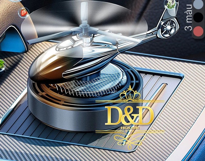 Tinh Dầu Thơm Trang Trí Taplo Xe Hơi, Mô Hình Trực Thăng Quay Bằng Năng Lượng Mặt Trời