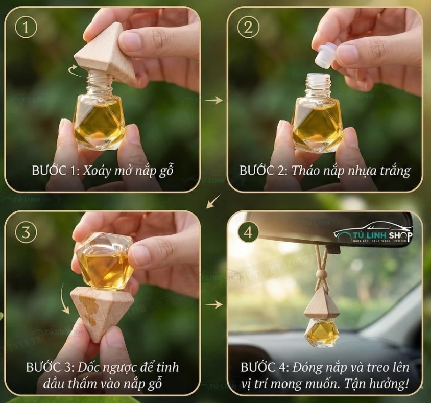 Tinh Dầu Treo Xe Ô tô Nguyên Chất 100% Có Sẵn16 Loại Mùi Hương Tùy Chọn