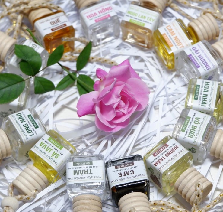 Tinh Dầu Treo Xe Ô Tô ONXE Mùi Cafe, Trầm, Chanh Sả, Lọ 10ml Giúp Thư Giãn, Khử Mùi & Giảm Say Xe