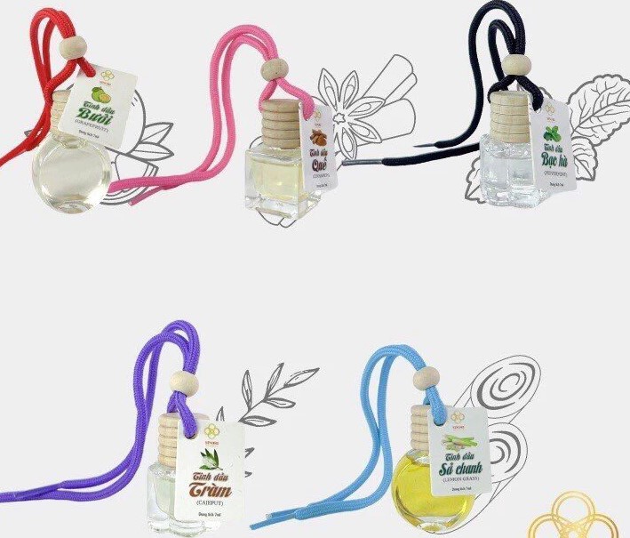 Tinh Dầu Treo Xe SINORI Nguyên Chất 100% 7ml, Khử Mùi, Thơm Phòng, Đuổi Côn Trùng & Thư Giãn Tự Nhiên