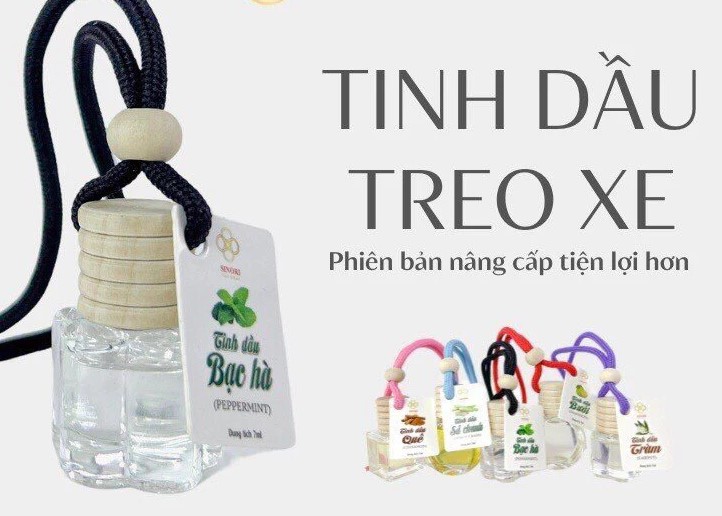 Tinh Dầu Treo Xe SINORI Nguyên Chất 100% 7ml, Khử Mùi, Thơm Phòng, Đuổi Côn Trùng & Thư Giãn Tự Nhiên