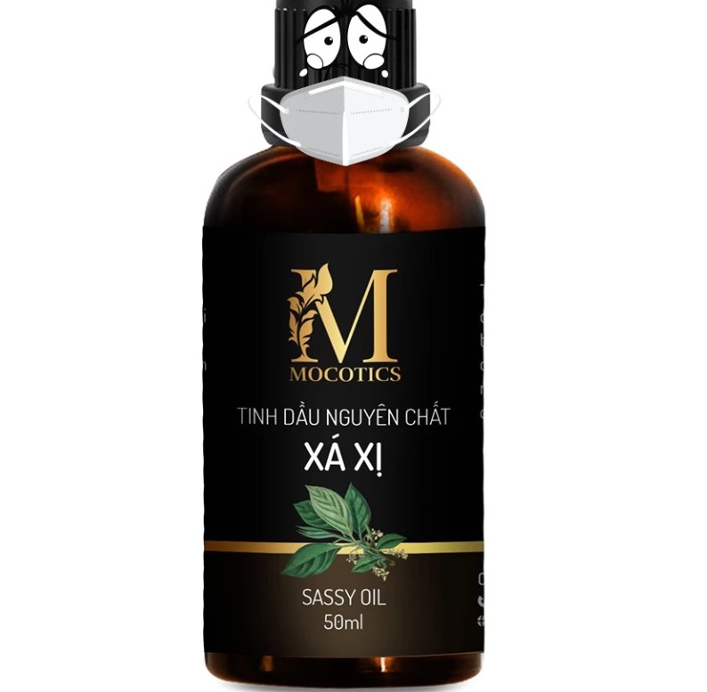 Tinh Dầu Xá Xị Mocotics 50ml Nguyên Chất, Hương Thơm Cho Phòng Và Xe Hơi, Tặng Lọ Treo Xe