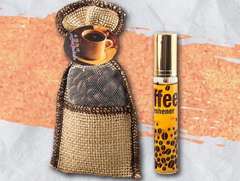 Túi Hạt Cà Phê Treo Xe Ô Tô, Khử Mùi Tươi Mát, Treo Tủ Quần Áo | Tặng Kèm Tinh Dầu